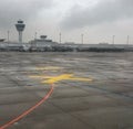 Munich international airport apron runway