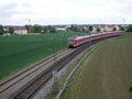 Munich metro train near Gilching - bavarian capital public transportation system