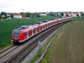 Munich metro train near Gilching - bavarian capital public transportation system