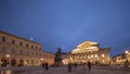 Munich National Theatre on the Max Joseph square day to night transition timelapse. Germany