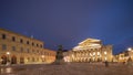 Munich National Theatre on the Max Joseph square day to night transition timelapse. Germany