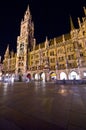 Munich at night, Marienplatz