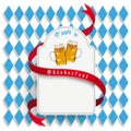 Munich Oktoberfest White Round Long Emblem