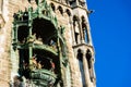 Munich Rathaus Glockenspiel in Action on Day in Germany