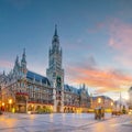 Munich skyline with Marienplatz town hall in Germany