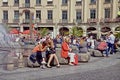Munich, summer relax at Karlsplatz-Stachus
