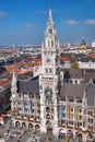 Munich with Town Hall in Germany Royalty Free Stock Photo