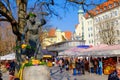 Munich Viktualienmarkt in spring