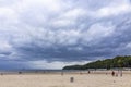 Municipal beach in Gdynia, Baltic sea, Poland