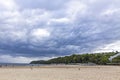 Municipal beach in Gdynia, Baltic sea, Poland