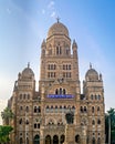 Municipal Corporation Building with clear blue sky background, Mumbai. Translation of text on building is Mumbai Corporation Head Royalty Free Stock Photo