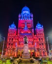 Municipal Corporation Building with statue of Phiroz Shah Mehta. Built in 1893, it is a heritage building in Mumbai Royalty Free Stock Photo