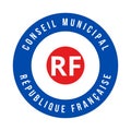 Municipal council symbol icon called conseil municipal in French language