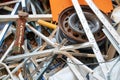 Recycling industry - Dump of ferrous materials in the recycler for the collection of bulky.