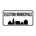 Municipal election symbol icon called election municipale in French language Royalty Free Stock Photo