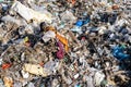 Municipal garbage dump in landfill. Environmental pollution Royalty Free Stock Photo