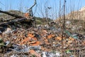 Municipal garbage dump in landfill. Environmental pollution Royalty Free Stock Photo