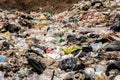 Municipal garbage dump in landfill. Environmental pollution Royalty Free Stock Photo