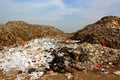 Municipal garbage dump in landfill. Royalty Free Stock Photo