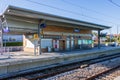 Municipal Germering, District FÃÂ¼rstenfeldbruck, Upper Bavaria, Germany: S-Train Station, Harthaus with Kiosk and Trail