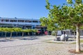 Municipal Germering, Upper Bavaria, Germany: Entrance and Square of Civic City Hall Stadthalle Germering