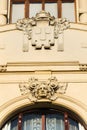 Municipal house architectonic detail, Art Nouveau, Prague, Czech Republic, sunny summer day Royalty Free Stock Photo