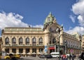 Municipal House, on Namesti Republiky, Prague, Czech Republic