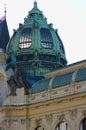 Municipal house Prague, cupola at sunset