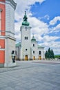 The municipal office in Ruzomberok and the church of St. Andrew