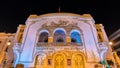 The Municipal Theater of Tunis at night. Tunisia, North Africa