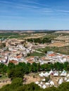 Municipality and parade ground of Belmonte Castle, Cuenca, Spain Royalty Free Stock Photo