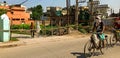 Munilal Chowk Barmasiya near new bus stand sealed/barricaded by local people or government Royalty Free Stock Photo