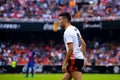 Munir plays at the La Liga match between Valencia CF and FC Barcelona at Mestalla Royalty Free Stock Photo