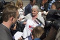 Munira Subasic at the Mladic trial Royalty Free Stock Photo