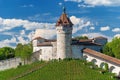 The Munot medieval circular fortification in the center of Schaffhausen on the High Rhine in Switzerland Royalty Free Stock Photo