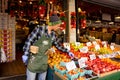 Farmers Market Food Vendor Selling Vegetables Fruit