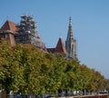 Munster church in construcgtion lovely day in autumn old town bern Royalty Free Stock Photo