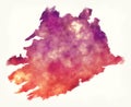 Munster province map of Ireland in front of a white background