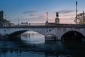 Munsterbrucke Bridge at sunset - Zurich, Switzerland Royalty Free Stock Photo