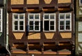 Muntin windows in a half timbered house in Celle, Germany Royalty Free Stock Photo