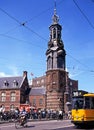 Munttoren Clock, Amsterdam. Royalty Free Stock Photo
