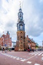 The Munttoren or Mint Tower in Amsterdam in Holland