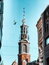 Munttoren tower in amsterdam Royalty Free Stock Photo