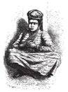 Muong woman Lim, vintage engraving