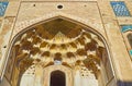 The muqarnas arch of Ganjali Khan Caravanserai, Kerman, Iran