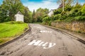 Mur de Huy, street in Wallonia, Belgium.