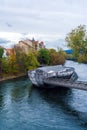 Mur river and Murinsel, Graz, Austria Royalty Free Stock Photo
