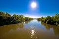 Mura river landscape and flow view Royalty Free Stock Photo