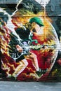 Mural of Angus Young in AC/DC Lane, Melbourne Royalty Free Stock Photo