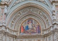 Duomo Cathedral mural detail in Florence Italy Royalty Free Stock Photo